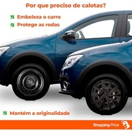 Kit 4 Calotas Sandero Logan Aro 15 Preto Fosco Grid - Design Moderno e Fixação Segura - imagem 3