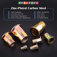 Kit 320Pçs Porcas Rebite Aço Carbono Zincado M3-M12 Glarks - Fixação Robusta e Versátil - imagem 4