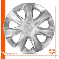 Kit 4 Calotas Aro 13 Prata Grid para Renault Clio 2014-2015 - Design Esportivo e Fixação Segura - imagem 4