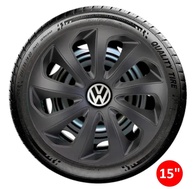 Jogo 4 Calotas Esportivas Velox Aro 15 Preto Fosco para Volkswagen - Design Moderno e Fixação Segura - imagem 3