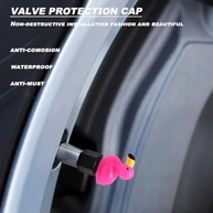 Tampas de Válvula Flamingo Feitas à Mão - Toque Tropical e Divertido para Seu Carro/Bicicleta - imagem 4