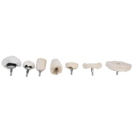 Kit de Roda de Polimento 7 Peças com Haste 1/4" - Flanela de Algodão para Broca - imagem 1