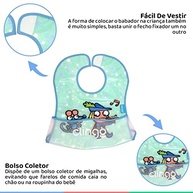 Babador Impermeável com Bolso Coletor - Flautista Clingo Colorido - imagem 5
