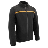 Milwaukee Leather MPM1783 Jaqueta masculina preta micro fleece com zíper frontal - imagem 1