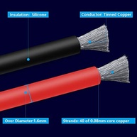 Kit Fio Silicone 24 AWG Fermerry: 6 Cores Flexíveis para Projetos Elétricos | 30 Pés de Cobre Estanhado - imagem 4
