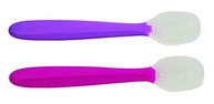 KaBaby Kit com 2 Colheres de Silicone Flexíveis Rosa - Seguras e Macias para Bebês - imagem 3