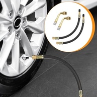 Kit 4 Extensões de Válvula de Pneu 90° Flexíveis - Moto, Bike, Carro e Trailer - imagem 4