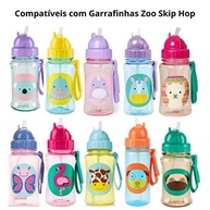 Kit Reposição Skip Hop Zoo - 2 Canudos Flexíveis para Copos Infantis - imagem 5
