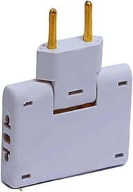 Adaptador Tomada T Articulado Premium®: 3 Saídas 10A Flexível 250V - Mais Conexões com Segurança! - imagem 1