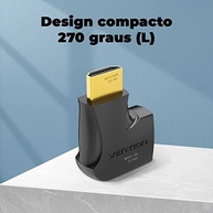Adaptador HDMI 270º Vention: Conexão 4K Flexível e Imersiva - imagem 4
