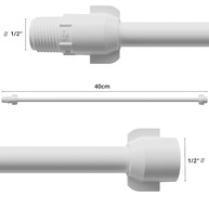 Engate Flexível Astra 40cm 1/2" Branco: Conexão Segura e Discreta para sua Descarga - imagem 4