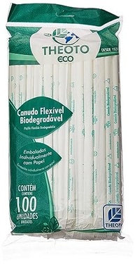 Canudo Biodegradável 6x21cm Flexível - Embalagem Individual com 100 Unidades | Alternativa Sustentável e Elegante - imagem 2