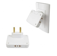 Adaptador de Tomada Articulado Flexível 3 Entradas 110/220v 10A - Máximo de Conexões em Pouco Espaço! - imagem 1