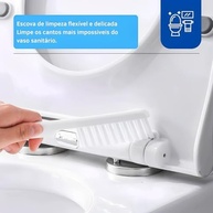 Kit 2 Escovas para Vaso Sanitário com Suporte Ventilado - Silicone Flexível + Escova Rígida - imagem 5