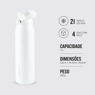 Stanley IceFlow Flip Straw 2.0 - Garrafa de Água com Canudo, 1,1L, Aço Inoxidável Leve, Isolamento Avançado - imagem 2