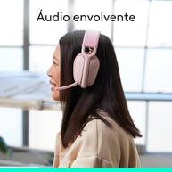 Headset Sem Fio Logitech Zone Vibe 100 Com Microfone Flip- to-Mute Com Cancelamento de Ruído, Conexão Bluetooth, Até 20h de Bateria, Design Leve e Confortável - Grafite - imagem 5
