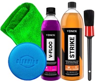 Kit Completo Limpeza Automotiva Vonixx & Karbox: Strike, V-Floc, Toalhas e Pincel - imagem 1