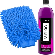 Shampoo V-Floc Vonixx 1,5L + Luva Microfibra Karbox: Limpeza Profissional para seu Carro e Moto - imagem 1