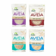 Kit 4 Aveia Sem Glúten Vitalin: Farelo, Farinha, Flocos Finos, Flocos Grossos - imagem 2