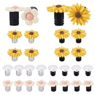 12 Tampas de Válvula Decorativas NBEADS: Estilo Flor e Concha para Carros, Motos e Bicicletas - imagem 2