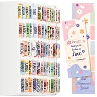 Pacote com 2 Abas Florais da Bíblia para Mulheres e Meninas - 100 Peças Laminadas com Design Colorido para Estudo Bíblico - imagem 1