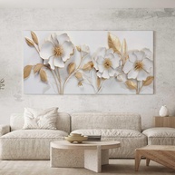 Quadro Decorativo Floral 130x70cm - Estilo Elegante para Sala e Quarto - imagem 1