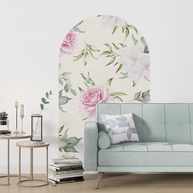 Adesivo de Parede Arco Floral Lavável - Fácil Aplicação e Estilo Sofisticado para Sala e Quarto - imagem 1