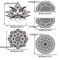 Adesivo de Parede Mandala Floral - Decoração Boho para Sala, Quarto e Yoga - imagem 3