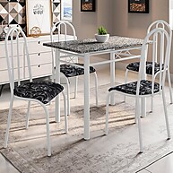 Mesa Genebra + 4 Cadeiras: Elegância Floral! - imagem 2