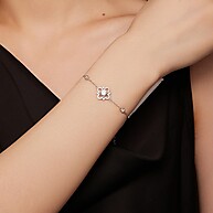 Pulseira de Prata 925 com Moissanite: Elegância Floral - imagem 2