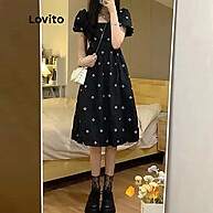 Vestido Lovito com Mangas Bufantes e Estampa Floral - imagem 2
