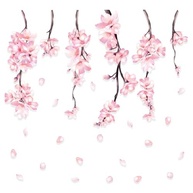 Adesivo de Parede Floral - Decore com Charme e Elegância | Ramos de Cerejeira Rosa para Quarto e Sala - imagem 5