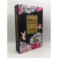 Bíblia Sagrada Grande: Harpa, Jesus em Vermelho + Floral - imagem 2