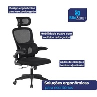 Cadeira de Escritório Ergonômica Florença com Tela Mesh Premium, Apoio Lombar Ajustável e Base Giratória - imagem 4