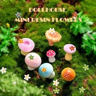 100 Peças de Flores em Miniatura em Micro Resina - Margaridas para Artesanato, Terrário e Decoração Zen - imagem 5