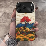 Capa iPhone Flores Montanha Pintada à Mão - imagem 2