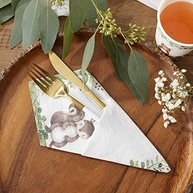 Guardanapos Decorativos Woodland para Chá de Bebê - 30 Unidades | Tema Floresta Encantadora - imagem 3