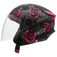 Capacete Feminino Pro Tork New Liberty Three Flowers: Liberdade e Estilo na Sua Pilotagem! - imagem 2