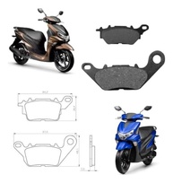 Kit Pastilha Freio Dianteira e Lona Traseira Yamaha Fluo 125cc (2022-2024) - imagem 3