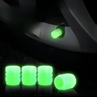 Kit 6 Tampas Válvula Pneu Mini Fluorescente Mix & Match para Moto e Carro - Verde - imagem 2