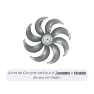 Hélice 8 Pás 40cm para Ventilador Mondial Turbo Force - Melhor Desempenho e Fluxo de Ar - imagem 4