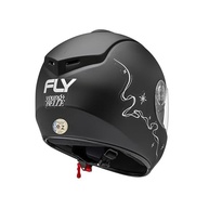 Capacete Moto Infantil Fly Young Belle Preto Fosco Prata - Segurança e Estilo para Pequenos Aventureiros - imagem 5