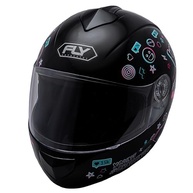 Capacete Moto Infantil Fly Young Live Preto Brilhante: Segurança e Estilo para Pequenos Aventureiros - imagem 3