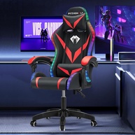 Cadeira Gamer RGB Python Fly com Iluminação RGB, Encosto Reclinável e Design Ergonômico para Jogos e Trabalho (Vermelho) - imagem 1