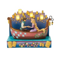 Figura Iluminada Enesco Disney Traditions Jim Shore Rapunzel e Flynn - 6 Polegadas - imagem 1