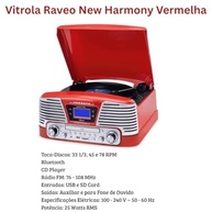 Vitrola Raveo Harmony BT: Som Clássico com Tecnologia Moderna (Bluetooth, USB, SD, FM, CD) - imagem 3