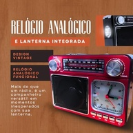 Rádio Portátil Bluetooth 5.0 USB SD AM FM - Lanterna e Bateria Interna (Marrom) - imagem 5