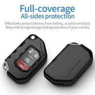 Tukellen Capa para Jeep Flip Key Fob Premium Macia Proteção Total Shell Chave - imagem 4