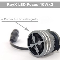Kit Ultra LED 80W H4 Focus RayX: Iluminação Brilhante 12000 Lumens 6000K - imagem 4