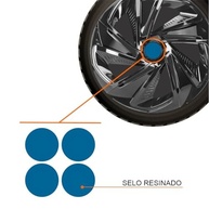 Jogo de Calotas Nitro Black Aro 13 para Ford Ka, Fiesta, Focus, Courier e Escort + Selos Resinadoss - imagem 3